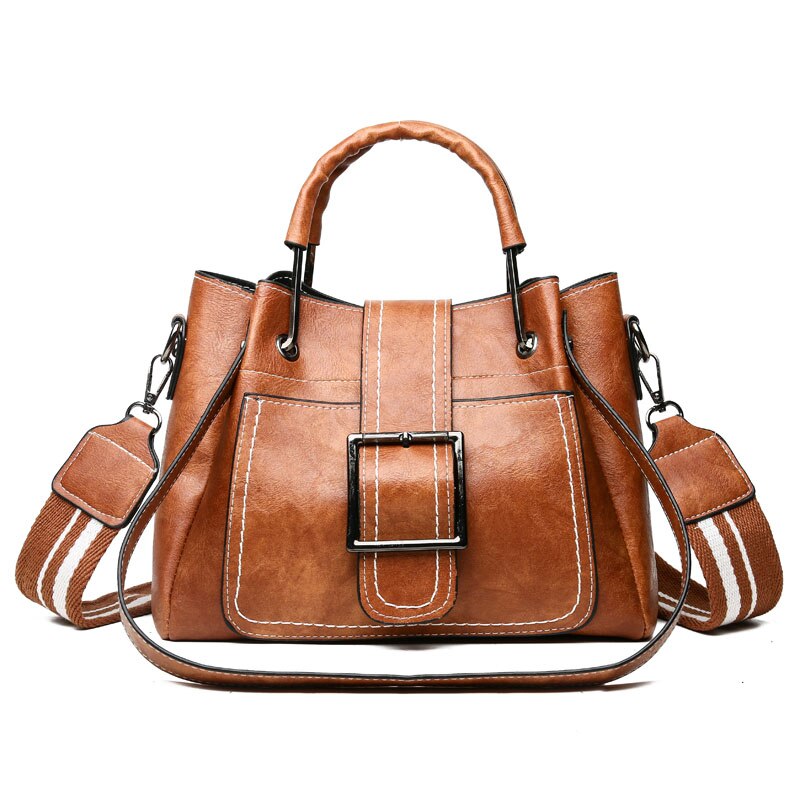 Large Capacity Shoulder Leather Handbag