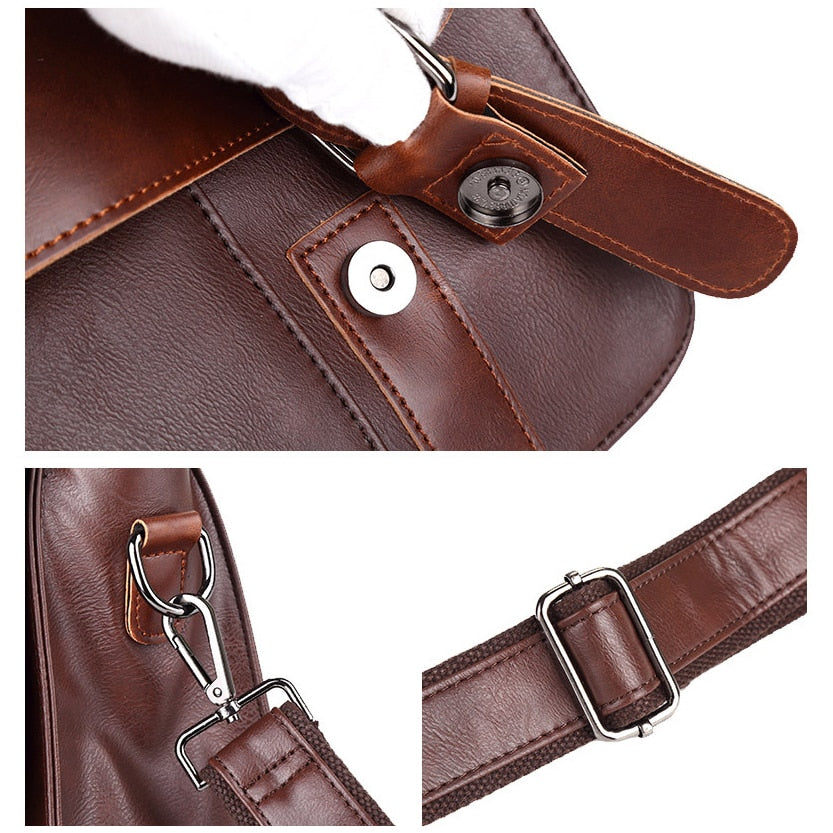 Crazy Horse Artificial Leather Business Handbag